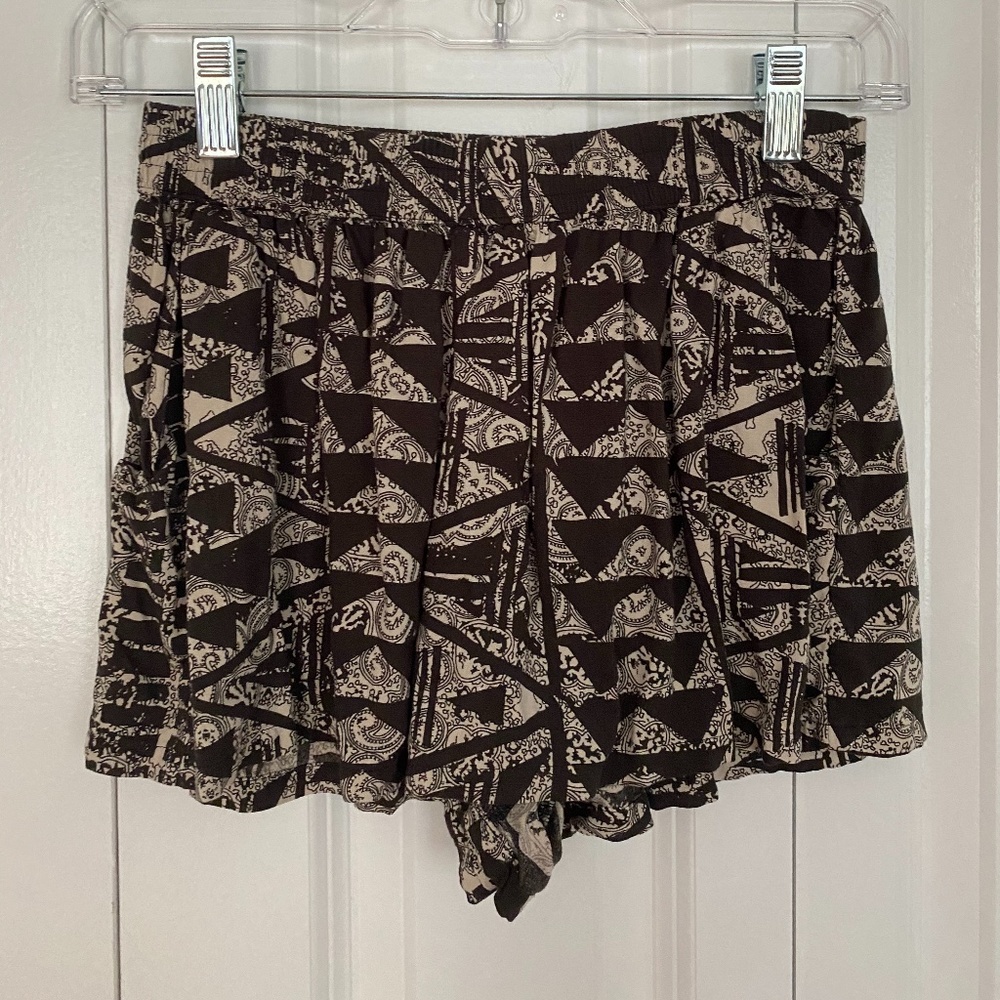 Black & White Bandana Print Flowy Shorts